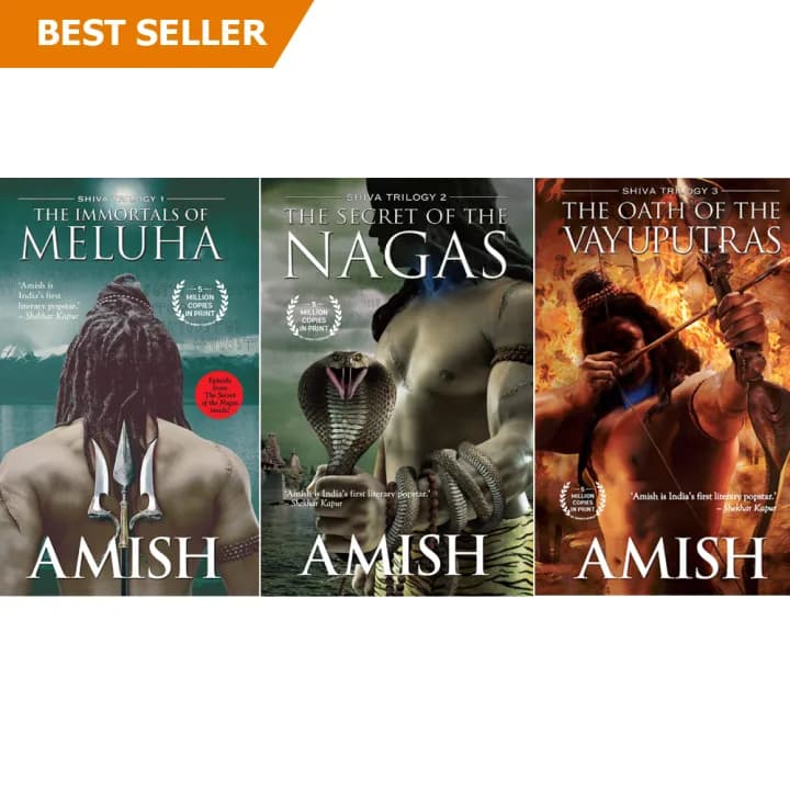 Shiva Trilogy - The Immortals of Meluha, The Secret of the Nagas, The Oath of the Vayuputras by Amish Tripathi — book cover