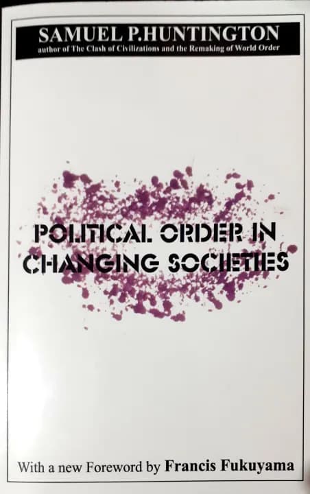Political Order In Changing Societies by Samuel P.Huntington — book cover