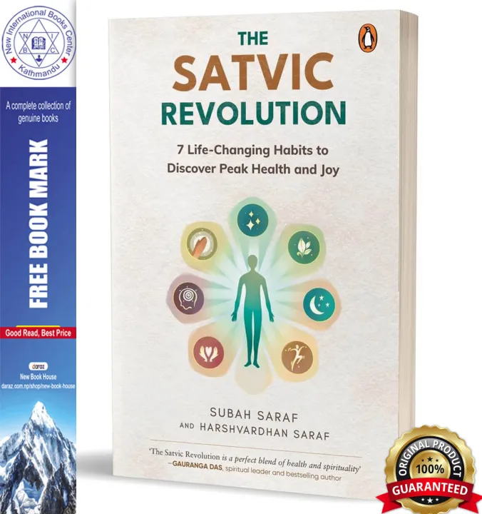 The Satvic Revolution: 7 Life-Changing Habits to Discover Peak Health and Joy by Subah Saraf & Harshvardhan Saraf — book cover